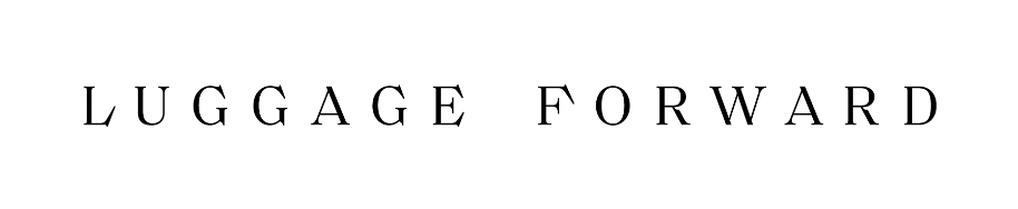 Luggage Forward black logo on white background